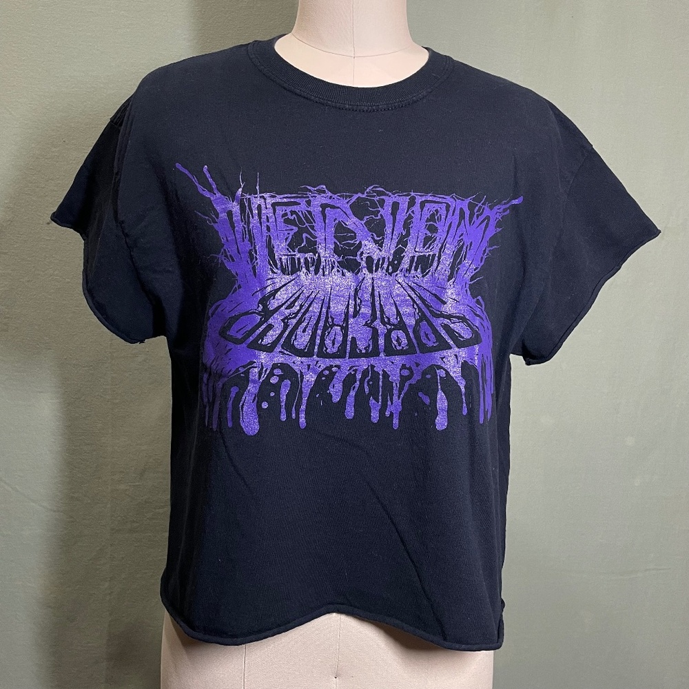 "Venom Spreader" Death Metal Band T-Shirt, Medium RARE Cut Cropped Top